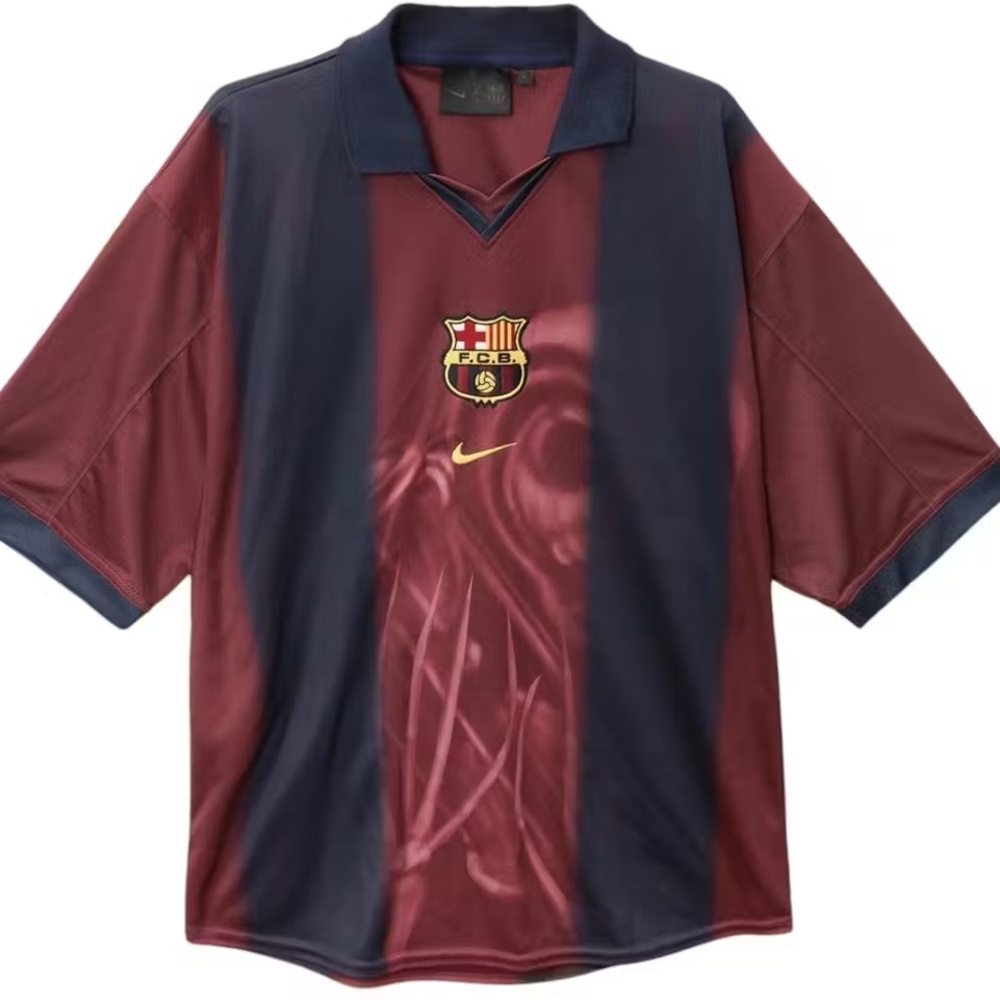 NWT Travis Scott x Nike x FC Barcelona Retro 2000/01 Home Skeleton Jersey LARGE